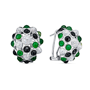 SE41492_SR_OX_ZAG_WG Серьги (Ag 925)