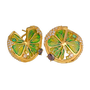 EXE264-1GR Серьги (Ag 925)