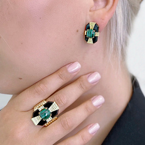 MALE520-3 Серьги (Ag 925)