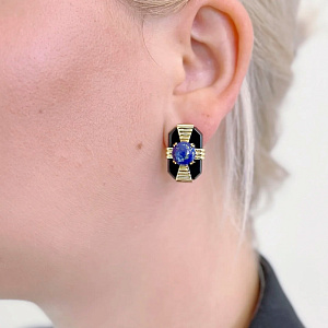 MALE520-4 Серьги (Ag 925)