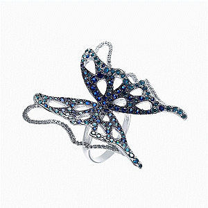 HF05218R-W-SBL_KO_DL_SA_WG Кольцо (Au 585)